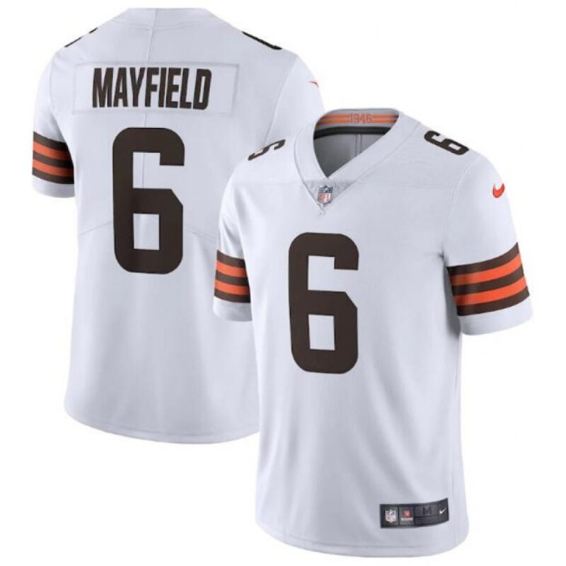 686183409d5fc_1 Youth Cleveland Browns #6 Baker Mayfield White Vapor Untouchable Limited Stitched Jersey