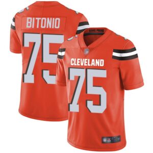 6861834b67cd7_1 Youth Cleveland Browns #75 Joel Bitonio Orange Vapor Untouchable Limited Stitched NFL Jersey