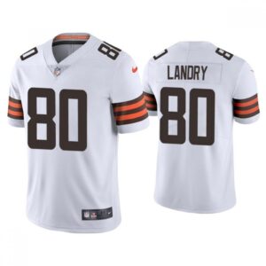 6861835349e8c_1 Youth Cleveland Browns #80 Jarvis Landry White Vapor Untouchable Limited Stitched Jersey