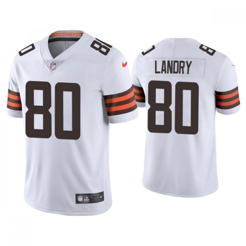 6861835349e8c_1 Youth Cleveland Browns #80 Jarvis Landry White Vapor Untouchable Limited Stitched Jersey