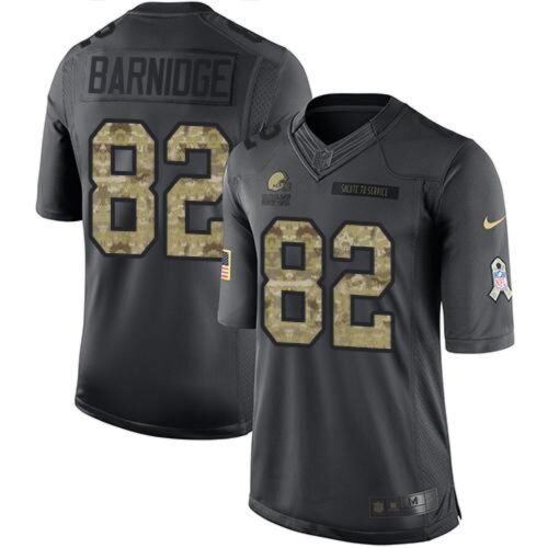 Browns #82 Gary Barnidge Black Youth Stitched NFL Limited 2016 Salute to Service Jersey