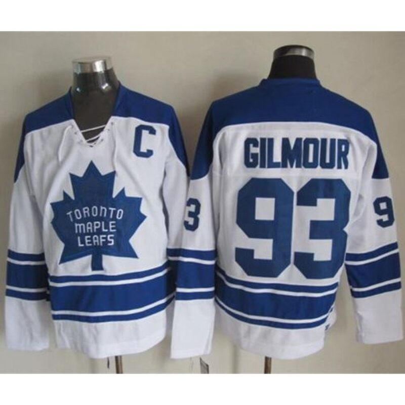 6861837843299_1 Maple Leafs #93 Doug Gilmour White CCM Throwback Third Stitched NHL Jersey