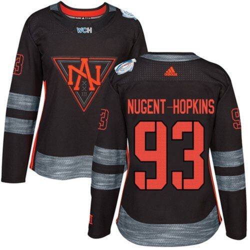 686183bb4427d_1 Team North America #93 Ryan Nugent-Hopkins Black 2016 World Cup Women's Stitched NHL Jersey