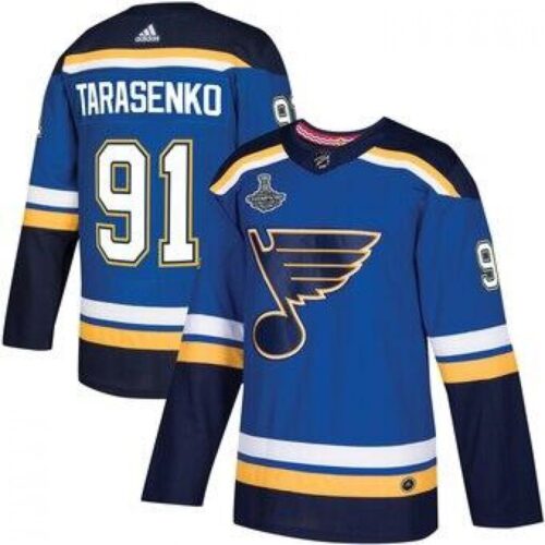 686183c35fdb5_1 Men's St. Louis Blues #91 Vladimir Tarasenko Blue 2019 Stanley Cup Champions Stitched NHL Jersey