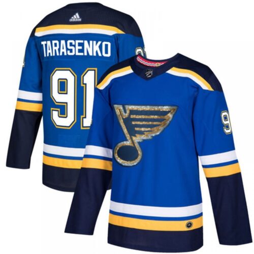 686183c8eb46f_1 Men's St. Louis Blues #91 Vladimir Tarasenko Blue Fashion Gold Stitched NHL Jersey
