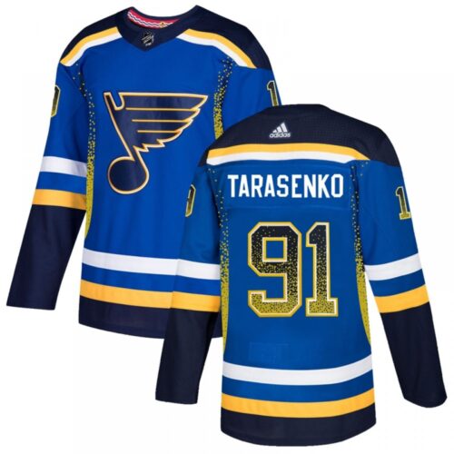 686183ce7d3ff_1 Men's St. Louis Blues #91 Vladimir Tarasenko Blue Drift Fashion Stitched NHL Jersey