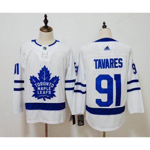 6861841b25c7f_1 Men's Toronto Maple Leafs #91 John Tavares White Stitched NHL Jersey