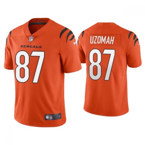 686184230ded3_1 Youth Cincinnati Bengals #87 C.J. Uzomah Orange Vapor Untouchable Limited Stitched Jersey