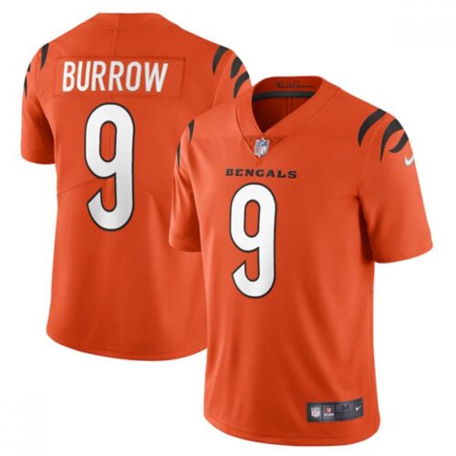 6861843068e8a_1 Youth Cincinnati Bengals #9 Joe Burrow New Orange Vapor Untouchable Limited Stitched Jersey