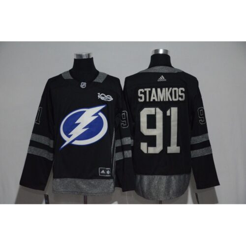 68618433d188f_1 Tampa Bay Lightning #91 Steven Stamkos Black Men's 1917-2017 100th Anniversary Stitched NHL Jersey