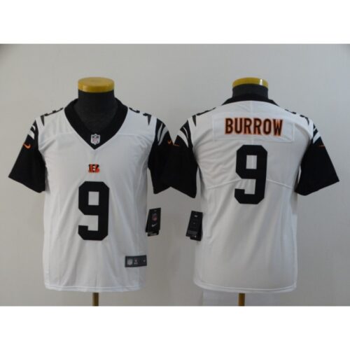 6861846e1d99f_1 Youth Cincinnati Bengals #9 Joe Burrow White Vapor Untouchable Limited Stitched Jersey