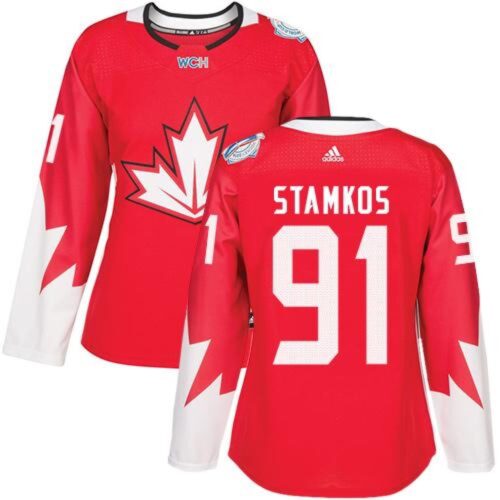 6861847aa8946_1 Team Canada #91 Steven Stamkos Red 2016 World Cup Women's Stitched NHL Jersey