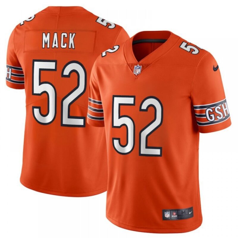 6861847dd01f2_1 Youth Chicago Bears #52 Khalil Mack Orange Vapor Untouchable Limited Stitched NFL Jersey