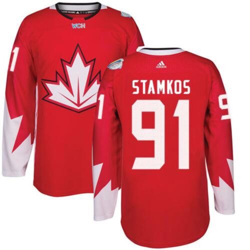 6861848316420_1 Team CA. #91 Steven Stamkos Red 2016 World Cup Stitched NHL Jersey