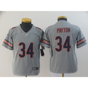 6861848319571_1 Youth Chicago Bears #34 Walter Payton 2019 Silver Inverted Legend Stitched NFL Jersey