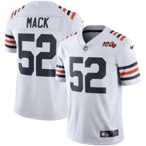 686184997b28e_1 Youth Chicago Bears #52 Khalil Mack White 2019 100th Season Limited Stitched NFL Jersey