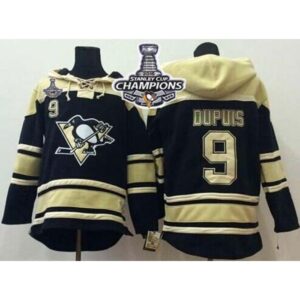 686184c3d7775_1 Penguins #9 Pascal Dupuis Black Sawyer Hooded Sweatshirt 2016 Stanley Cup Champions Stitched NHL Jersey