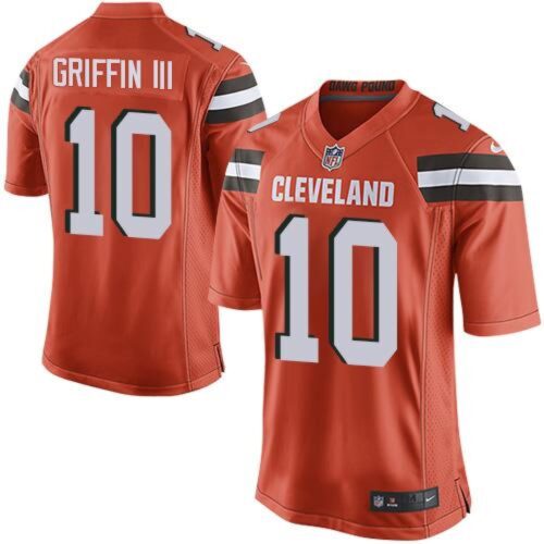 686184cc982fe_1 Browns #10 Robert Griffin III Orange Alternate Youth Stitched NFL New Elite Jersey