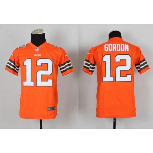 686184d4c8a82_1 Browns #12 Josh Gordon Orange Alternate Youth Stitched NFL Elite Jersey