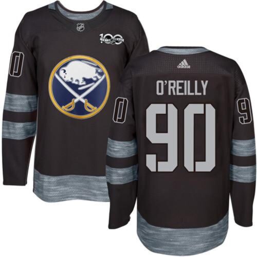 6861850c91d45_1 Sabres #90 Ryan O'Reilly Black 1917-2017 100th Anniversary Stitched NHL Jersey