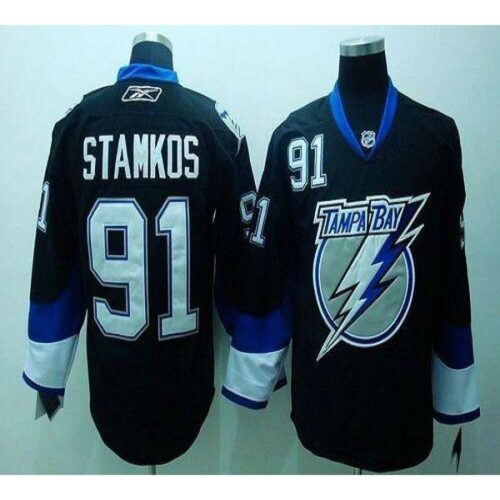 686185251ca93_1 Lightning #91 Steven Stamkos Black Stitched Youth NHL Jersey