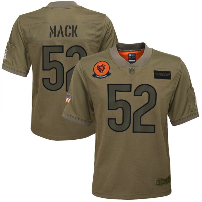 6861855a5ea26_1 Youth Chicago Bears #52 Khalil Mack 2019 Camo Salute To Service Stitched NFL Jersey