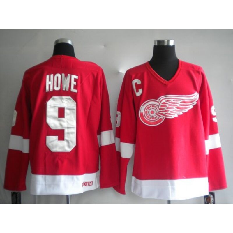 68618571deb96_1 Red Wings #9 Gordie Howe Red CCM Stitched NHL Jersey