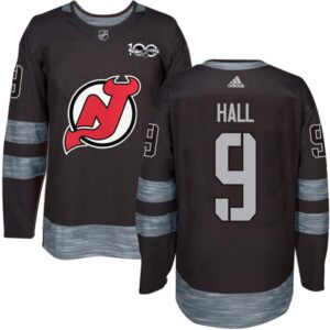 68618582a6335_1 Devils #9 Taylor Hall Black 1917-2017 100th Anniversary Stitched NHL Jersey