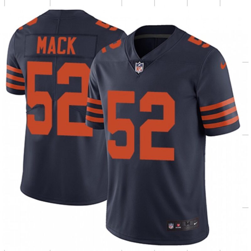 686185a80ebec_1 Youth Chicago Bears #52 Khalil Mack Throwback Navy Vapor Untouchable Limited Stitched NFL Jersey