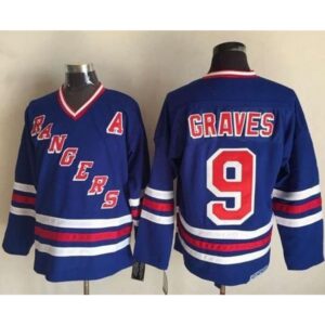 686185cdb628a_1 Rangers #9 Adam Graves Blue CCM Heroes of Hockey Alumni Stitched NHL Jersey