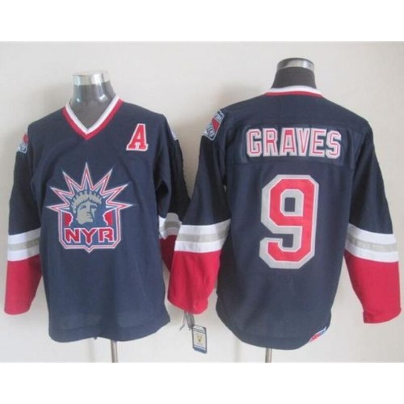 686185d3b4ea5_1 Rangers #9 Adam Graves Navy Blue CCM Statue Of Liberty Stitched NHL Jersey