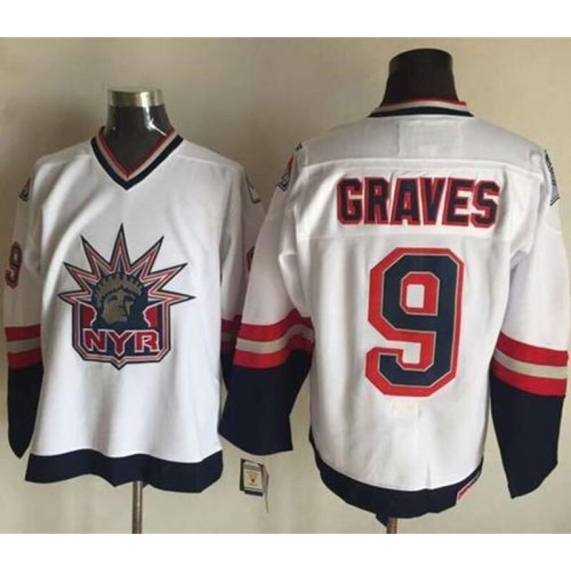 686185d69fef9_1 Rangers #9 Adam Graves White CCM Statue of Liberty Stitched NHL Jersey