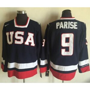 686185d9ac713_1 Team USA #9 Zach Parise Navy Blue 2010 Olympic 1960 Throwback Stitched NHL Jersey