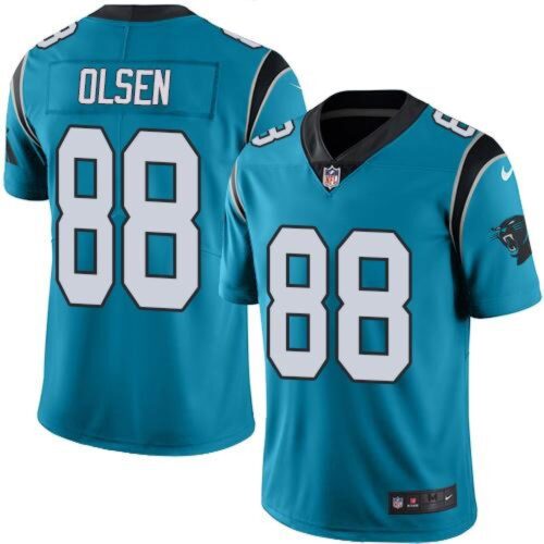 686185f4e3720_1 Panthers #88 Greg Olsen Blue Youth Stitched NFL Limited Rush Jersey