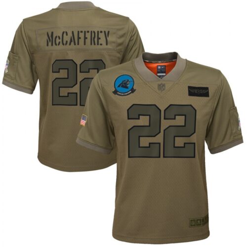 686185fd1086d_1 Youth Carolina Panthers #22 Christian McCaffrey Camo Salute To Service Limited Stitched NFL Jersey