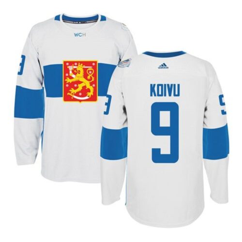 6861863749e5d_1 Team Finland #9 Mikko Koivu White 2016 World Cup Stitched NHL Jersey