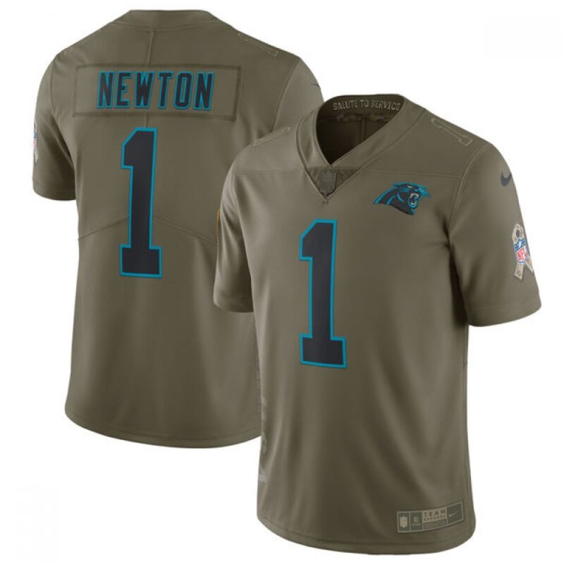 686186538cb58_1 Youth Carolina Panthers #1 Cam Newton Olive Salute To Service Limited Stitched NFL Jersey