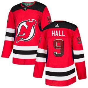 68618681f1004_1 Men's New Jersey Devils #9 Taylor Hall Red Drift Fashion Stitched NHL Jersey