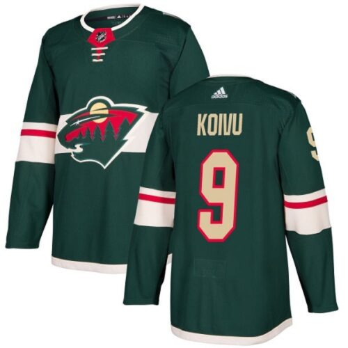 68618690916fa_1 Men's Minnesota Wild #9 Mikko Koivu Green Stitched NHL Jersey
