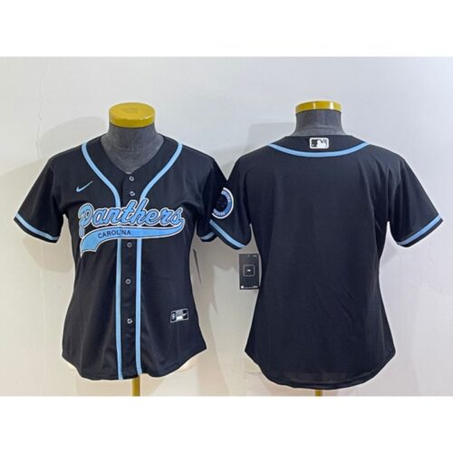 6861869be7444_1 Youth Carolina Panthers Blank Black With Patch Cool Base Stitched Baseball Jersey