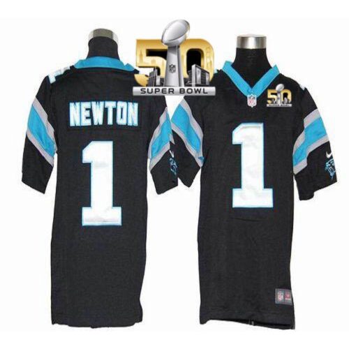 686186a1711a9_1 Panthers #1 Cam Newton Black Team Color Super Bowl 50 Youth Stitched NFL Elite Jersey