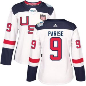 686186af976d2_1 Team USA #9 Zach Parise White 2016 World Cup Women's Stitched NHL Jersey