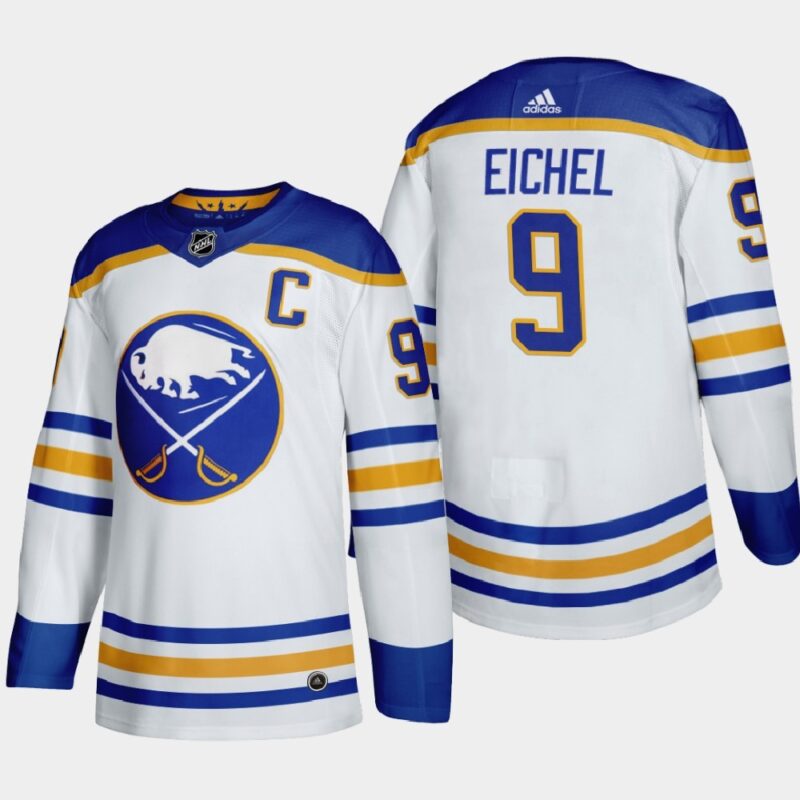 686186ec75a24_1 Men's Buffalo Sabres #9 Jack Eichel White 2020-21 Stitched Jersey