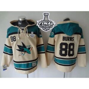 6861875f5f8bd_1 Sharks #88 Brent Burns Cream Sawyer Hooded Sweatshirt 2016 Stanley Cup Final Patch Stitched NHL Jersey