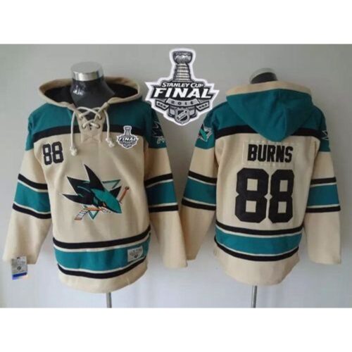 6861875f5f8bd_1 Sharks #88 Brent Burns Cream Sawyer Hooded Sweatshirt 2016 Stanley Cup Final Patch Stitched NHL Jersey