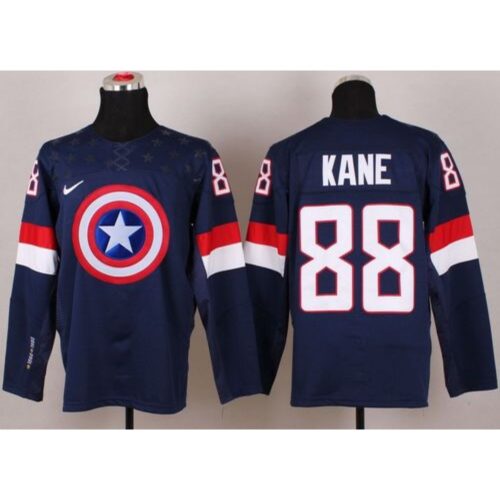 6861876d54d24_1 Olympic Team USA #88 Patrick Kane Navy Blue Captain America Fashion Stitched NHL Jersey