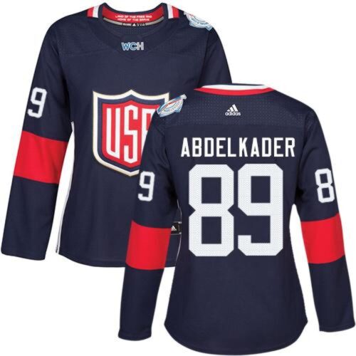 686187809a1ce_1 Team USA #89 Justin Abdelkader Navy Blue 2016 World Cup Women's Stitched NHL Jersey