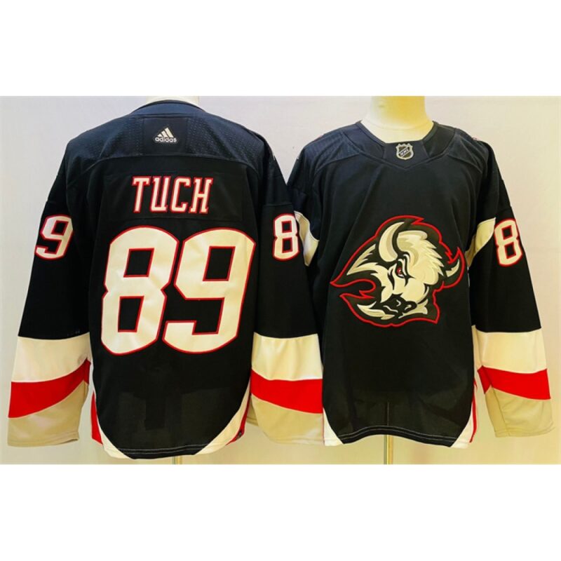 68618797c0b2b_1 Men's Buffalo Sabres #89 Alex Tuch 2022-23 Black Stitched Jersey