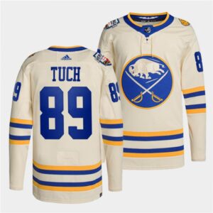 686187a0624ba_1 Men's Buffalo Sabres #89 Alex Tuch 2022 Cream Heritage Classic Cream Stitched Jersey