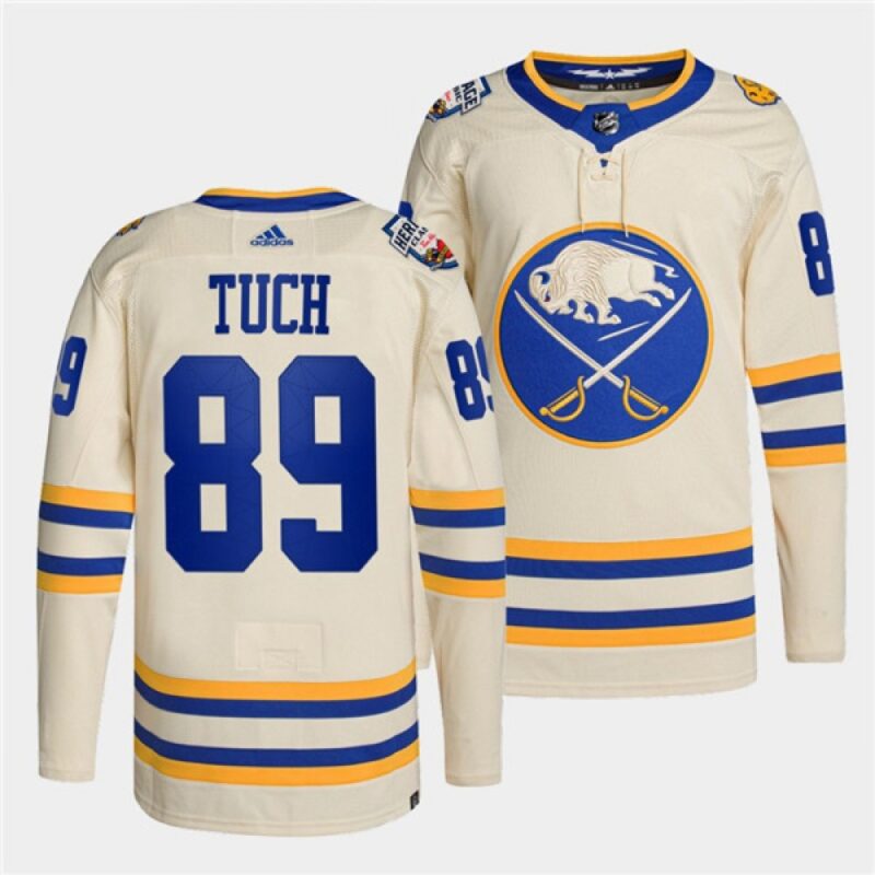686187a0624ba_1 Men's Buffalo Sabres #89 Alex Tuch 2022 Cream Heritage Classic Cream Stitched Jersey
